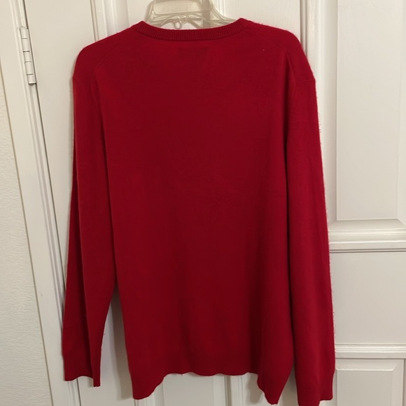 Cashmere “Club Room” red Sweater Sz L - Picture 2 of 3